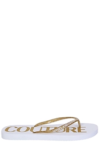 Versace Jeans Couture Logo Printed Thong Sandals
