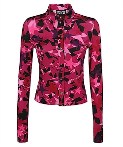 Versace Jeans Couture Star-Printed Long Sleeved Shirt