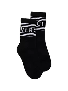 Versace Kids Logo Jacquard Knitted Socks