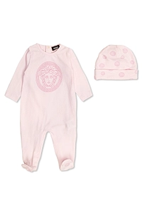 Versace Kids Logo Printed Sleepsuit Set