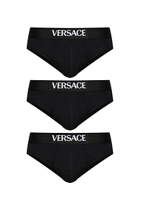 Versace Logo Intarsia Pack Of Three Briefs