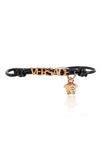 Versace Logo-Lettering Bracelet