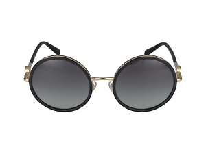Versace Eyewear Logo Plaque Round Frame Sunglasses
