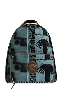 Versace Lou Palm Print Backpack
