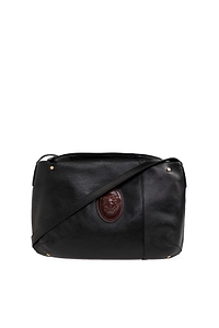 Versace Medusa Embossed Leather Shoulder Bag
