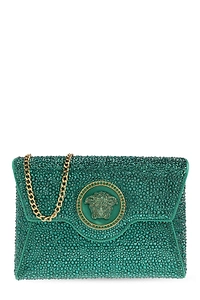 Versace Medusa Plaque Embellished Clutch Bag