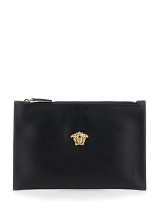 Versace Medusa-Plaque Zipped Pouch