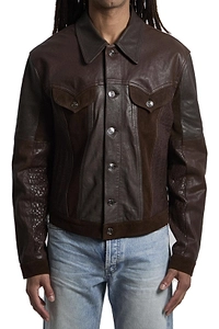 Versace Slim Fit Leather Blouson