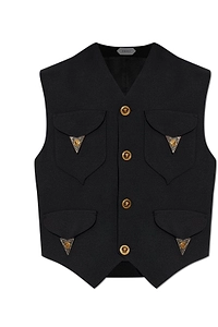 Versace Stretch Button-Up Gilet