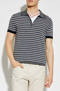 Versace Greca Stripe Polo Shirt