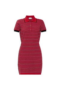 Versace Striped Knit Polo Dress