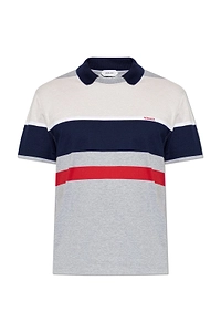 Versace Striped Short-Sleeved Polo Shirt