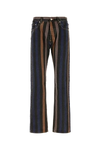 Versace Striped Printed Jeans