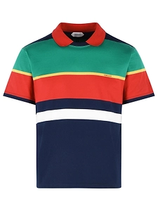 Versace Striped Short-Sleeved Polo Shirt