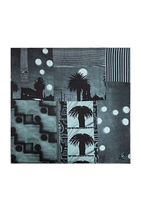 Versace Sunset Palms Printed Scarf