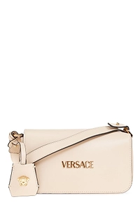 Versace Tag Foldover Top Mini Shoulder Bag