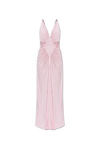 Versace V-Neck Draped Dress