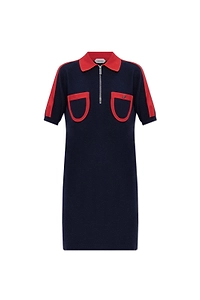 Versace Zipped Knitted Mini Dress