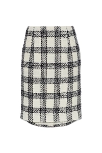 Vetements Checked Asymmetric Tweed Skirt