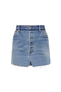 Vetements Frayed Hem Denim Skirt