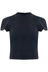 Vetements Logo Embroidered Cropped T-Shirt