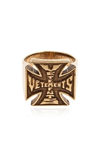 Vetements Logo Engraved Signet Ring