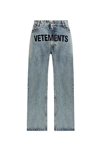 Vetements Logo Embroidered Jeans