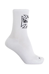 Vetements Logo Intarsia Ribbed Socks