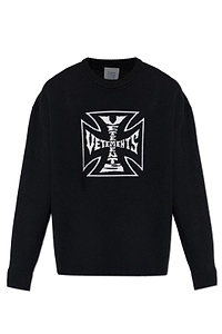 Vetements Logo Intarsia Knitted Sweater