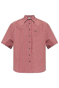 Vetements Logo Patch Checked Short-Sleeve Shirt