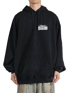 Vetements Logo Printed Drawstring Hoodie