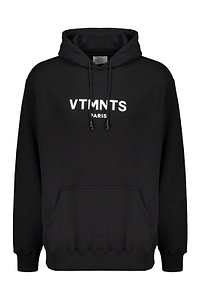 Vetements Logo Printed Drawstring Hoodie