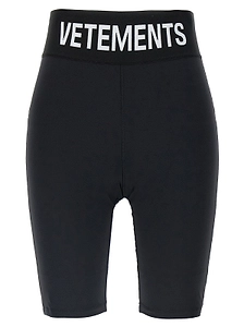 Vetements Logo Waistband Fitted Shorts