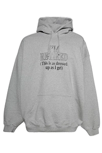 Vetements Slogan Printed Drawstring Hoodie