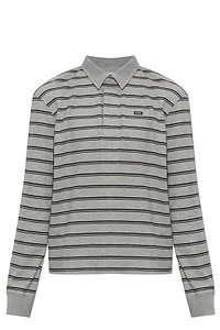 Vetements Striped Long Sleeve Polo Shirt