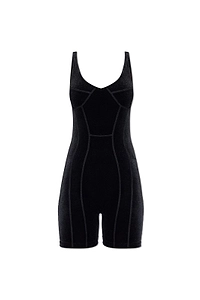 Vetements Velour Stitch Detailed Jumpsuit