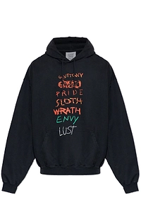 Vetements Vintage Effect Graphic Hoodie