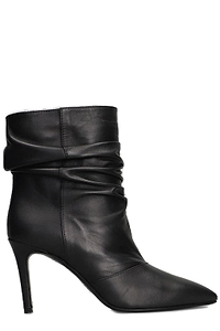 Via Roma 15 Ruched Pointed-Toe Pull-On Ankle Boots