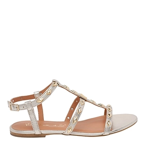 Via Roma 15 Studded Strappy Flat Sandals