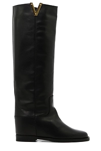 Via Roma 15 V-Detail Knee-High Boots