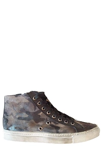 Via Roma 15 Vintage Effect Lace-Up Sneakers