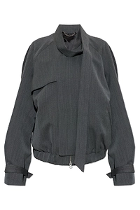 Victoria Beckham Scarf-Collar Zip Jacket