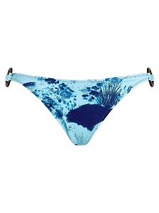 Vilebrequin Ocean-Print Ring Detail Bikini Bottoms