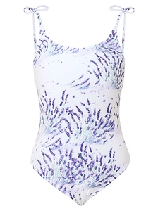 Vilebrequin Lavender Print Tie-Strap Swimsuit