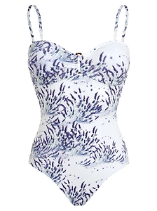 Vilebrequin Ruched Lavender One-Piece Swimsuit