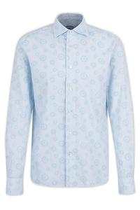 Vincenzo Di Ruggiero Floral Jacquard Curved Hem Shirt