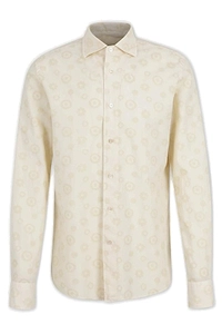 Vincenzo Di Ruggiero Floral Jacquard Curved Hem Shirt