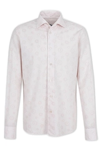 Vincenzo Di Ruggiero Floral Jacquard Curved Hem Shirt