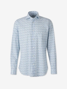 Vincenzo Di Ruggiero Floral Printed Curved Hem Shirt