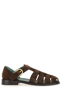 Vinny's Camoscio Buckled Fisherman Sandals